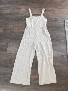 Sadie & Sage Cream Wide Leg Jumpsuit – Size S